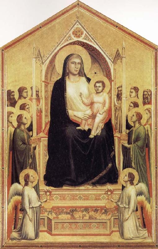 GIOTTO di Bondone Enthroned Madonna with Saints